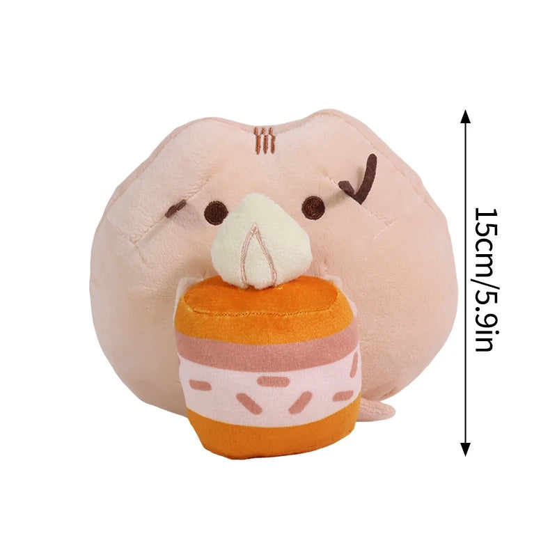 Pusheen Cat Figure and Charm - Cute Desk Accessories, Fluffy Cushion Decor, and Birthday Gifts for Pusheen Fans