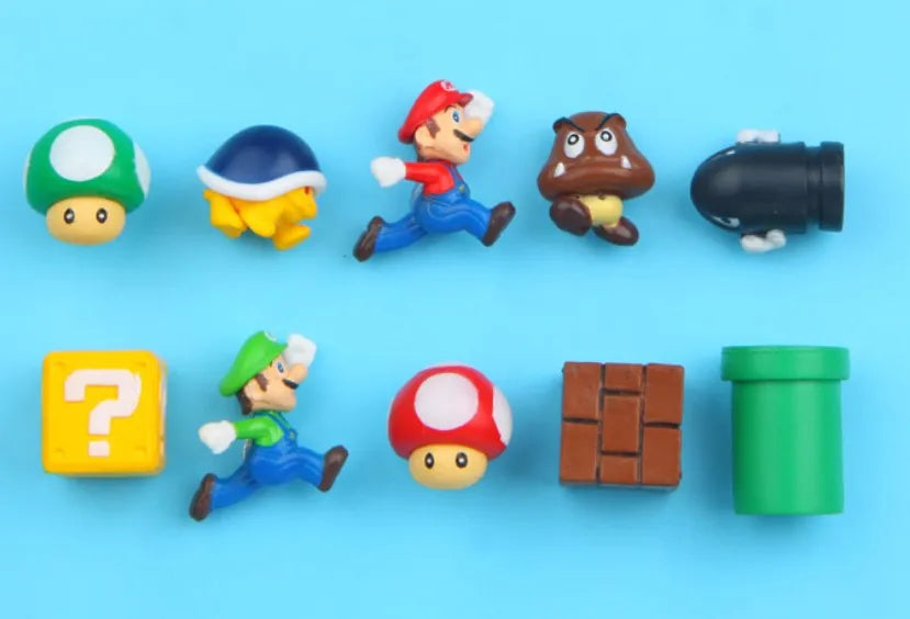 Japan Game Figure Super Mario Bros Fridge Magnets – Luigi, Yoshi, Toad Mini Figurines & Refrigerator Stickers Ornament