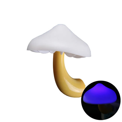 Mushroom Shape LED Night Light – Automatic Light Sensor Wall Lamp for Bedroom & Toilet Ambient Home Decor
