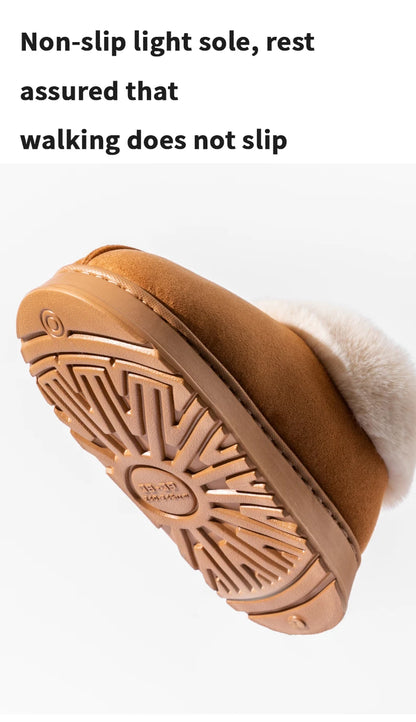 2024 Women's Fashion Snow Boots – Fluffy Plush Faux Fur Winter Slippers, Cozy Indoor Shoes for Men & Women
