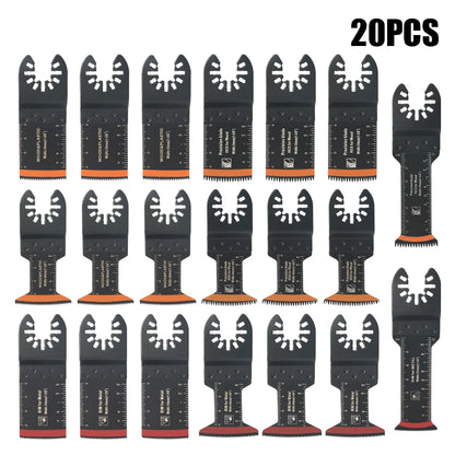 Tooth Oscillating Saw Blade Kit - 10-39PCS Carbide Multitool Blades for Wood PVC & Metal Cutting