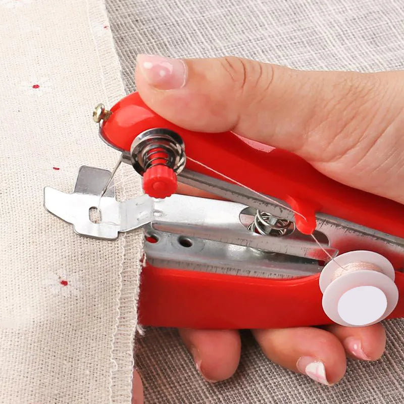 Portable Mini Handheld Sewing Machine - Compact Manual Pocket Sewing Tool for Home, Travel & Outdoor Use
