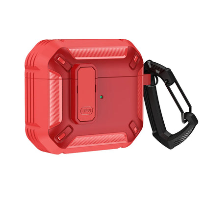 Carbon Fiber AirPods Case for Pro 1/2 & AirPods 3 – Shockproof Headset Cover with Switch Design for Men