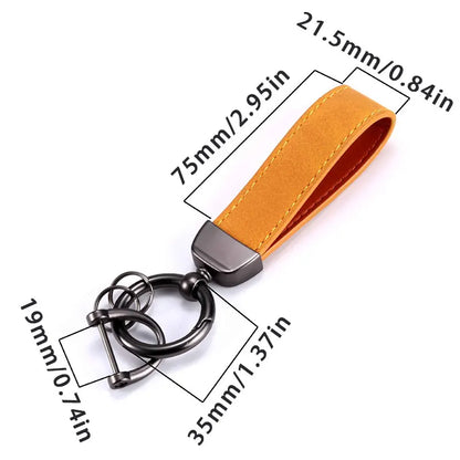 PU Leather Keychain – Car Key Ring Strap for Women & Men, Waist Wallet Holder, Business & Party Gift