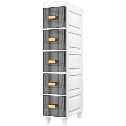 Transparent Bathroom Storage Cabinet – Luxury Visible Light Floor-Mounted Dustproof Narrow Organizer