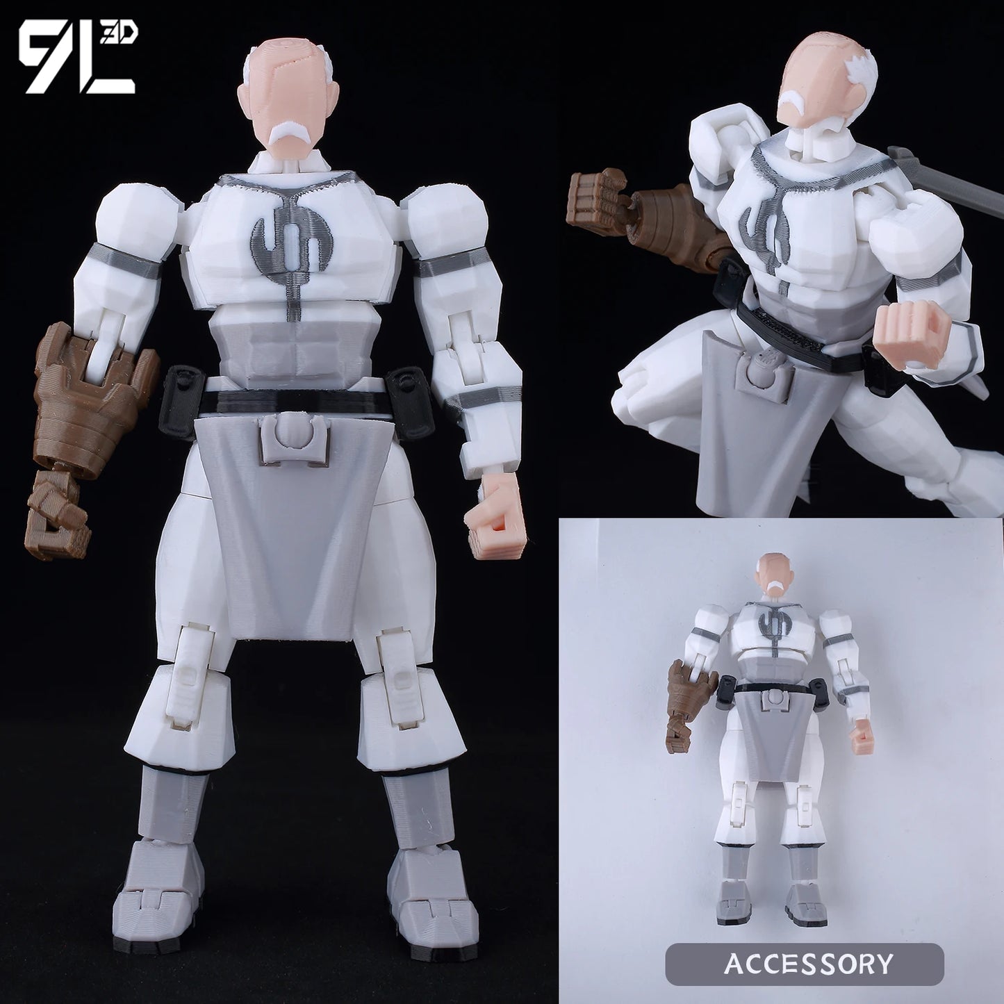 9L3D Lucky 13 Invincible Boy Eve Action Figure — 3D Printed Anime Model, Multi-Jointed Poseable Collectible Toy Gift for Fans