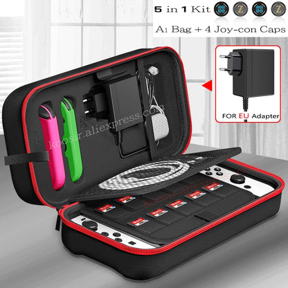 Nintendo Switch OLED Large Storage Bag — Portable Carrying Case, Anti-Scratch Oxford Cloth Travel Bag