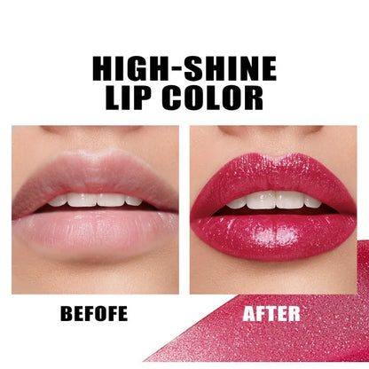 Diamond Pearlescent Waterproof Lipstick – Long-Lasting Matte Velvet Red Lip Makeup Cosmetics