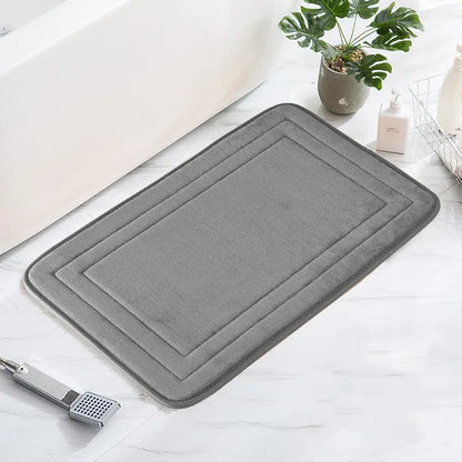 Non-Slip Bathroom Mat - Soft, Comfortable Absorbent Floor Carpet, Machine Washable & Quick-Dry Shower Room Doormat