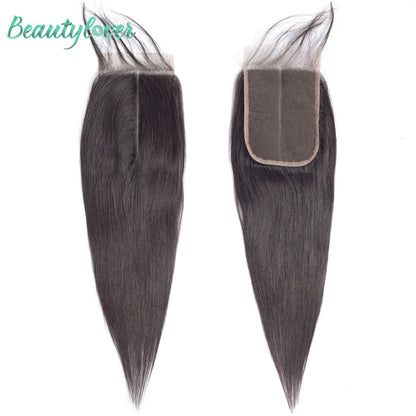 24 26 Inch Straight Lace Frontal Human Hair - 13x6 Preplucked Transparent HD Lace Brazilian Hair Closure For Women