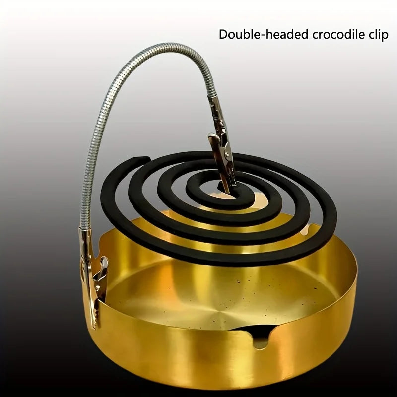 Double-Ended Mosquito Repellent Incense Clip — Universal Crocodile Bracket with Extended Hose, Multifunctional Holder