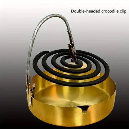 Double-Ended Mosquito Repellent Incense Clip — Universal Crocodile Bracket with Extended Hose, Multifunctional Holder