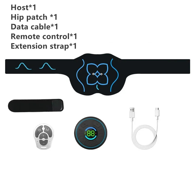 EMS Electric Hip Trainer — Remote Control Buttock Muscle Stimulator with 10 Modes & 39 Training Levels for Fitness & Slimming