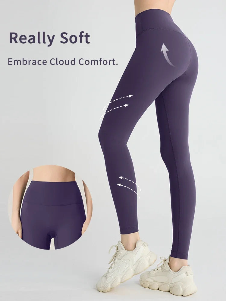 Naked Feeling Yoga Leggings for Women – High-Waisted Hip Lifting Fitness, Running & Cycling Pants