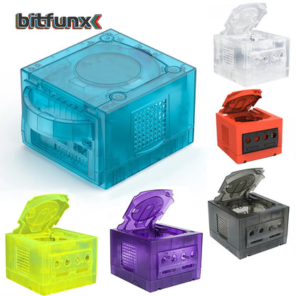Bitfunx GameCube NGC Replacement Shell – Transparent Purple & Black Case for GC Console