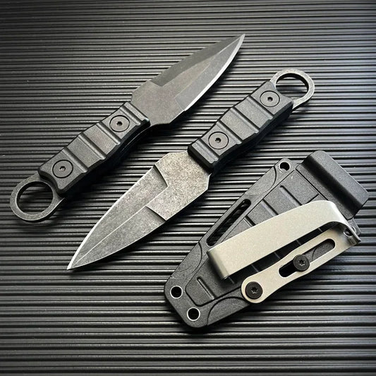 Outdoor Survival Knife - High Hardness EDC Portable Utility Knife with K Sheath for Camping & Adventure