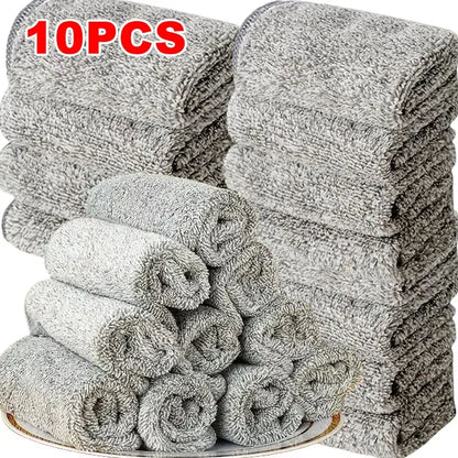 Microfiber Cleaning Cloths – Soft Absorbent Stain-Removing Reusable Towels for Car, Bicycle & Kitchen Cleaning