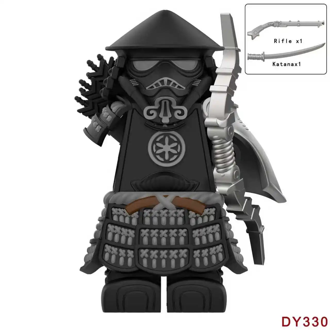 Storm Samurai Trooper Figure – White Soldier Articulated Action Toy with Pistol & Katana DY325 DY Minifigs