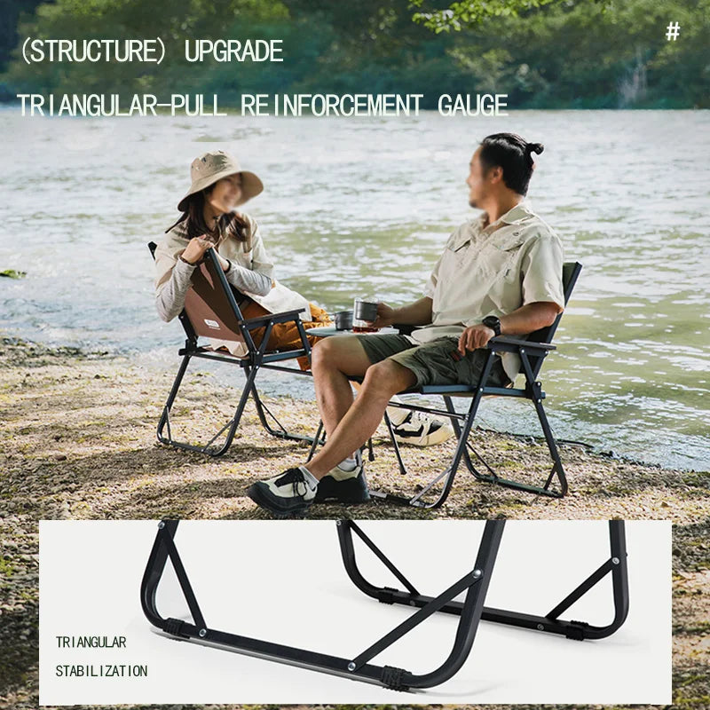 BISINNA Outdoor Folding Camping Chair – Portable Lightweight Lounge Chair for Picnic, Beach, Hiking & Trekking Travel Gear