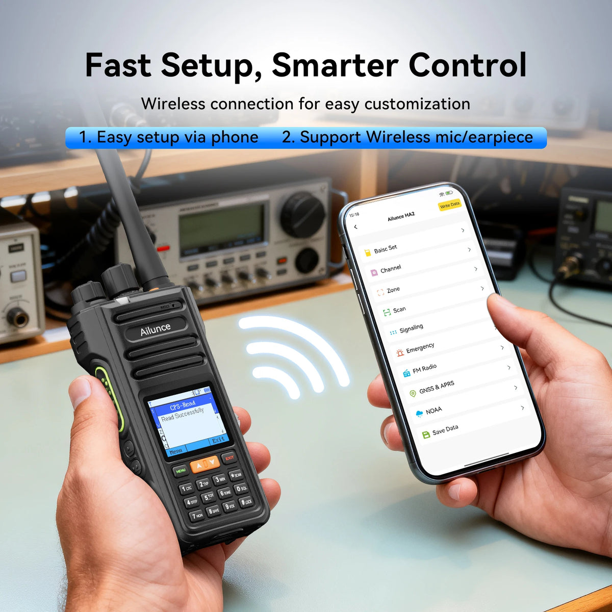 Retevis HA2 Dual Band Walkie Talkie - GPS APRS IP67 Waterproof Bluetooth FPP Radio with iOS & Android App Programming