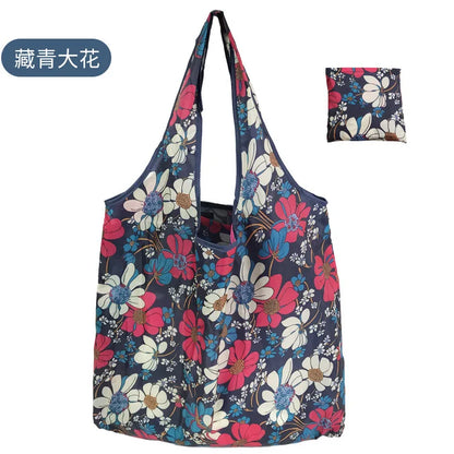 Large Foldable Reusable Shopping Tote Bag – Eco-Friendly Grocery & Beach Storage Shoulder Bag, Multi-Purpose Carry Pouch