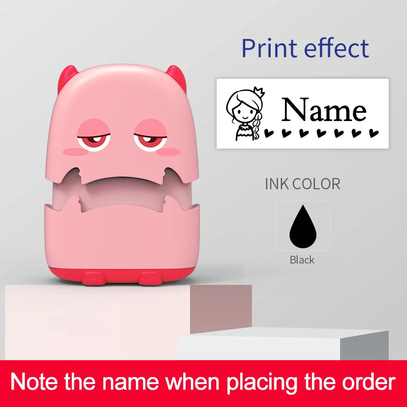 Custom Baby Name Stamp Kit - Reusable Waterproof Ink Stamp for Clothes, School Bags & Personal Items