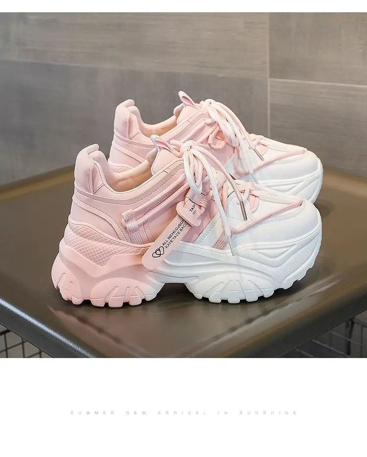 Women's Platform Sneakers - 2024 Spring Fashion Thick Sole Casual Shoes & Tennis Trainers