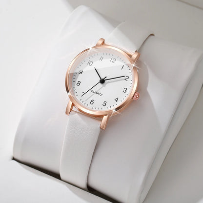 Women’s Small Dial Quartz Watch – Simple Leather Strap Ladies Wristwatch Gift