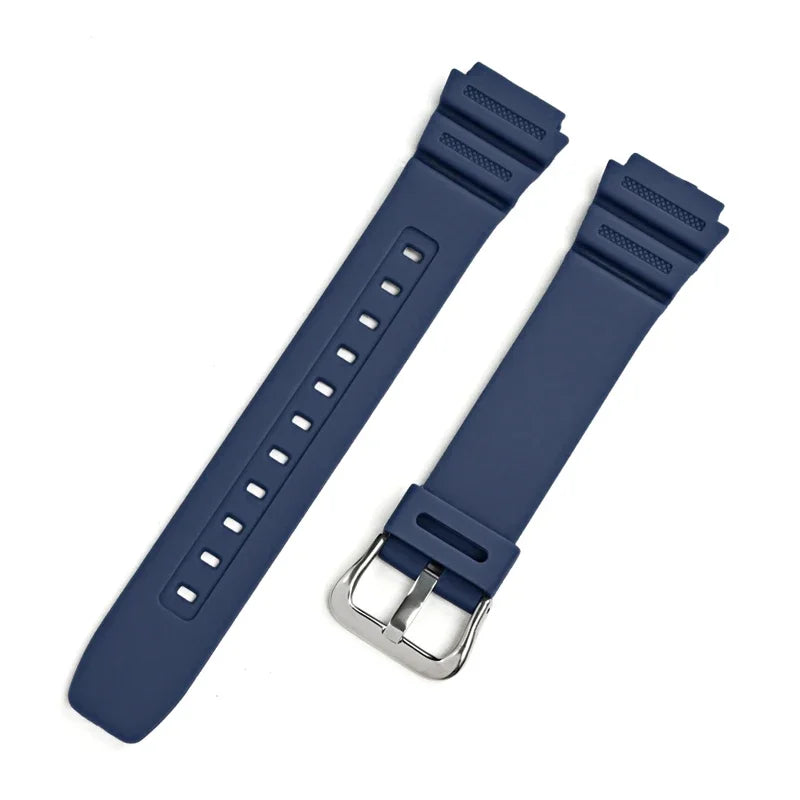 18mm Rubber Watch Strap for Casio G-Shock AQ-S810W, AE-1200, W-216H, W-735H, SGW-400 & MRW-200H - Universal Resin Replacement Watchband