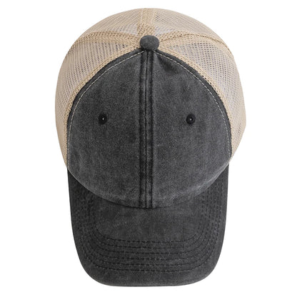 Unisex Washed Cotton Trucker Hat - Multi Color Casual Baseball Cap for Men & Women