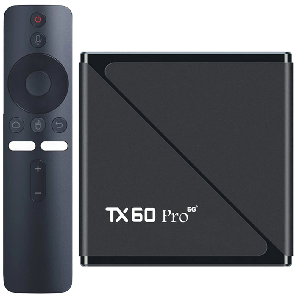 Android 16 Smart TV Box — Allwinner H313 Quad-Core, Dual WiFi 2.4G/5G, 14K Media Player with Voice Remote (16G/256G)