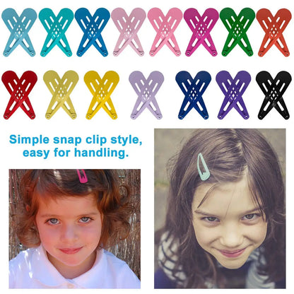 120/80/60PCS Colorful BB Hair Clips for Girls – Water Drop Snap Barrettes & Hairpins, Kids Hair Accessories