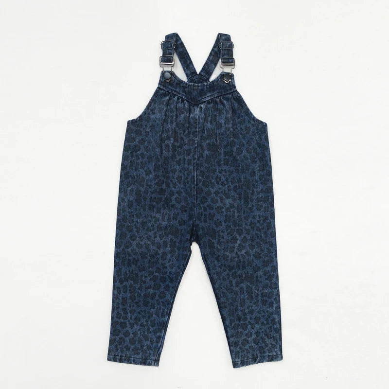 AW26 Denim Leopard Kids Clothing Collection - Boys Girls Dress Skirt Shirt Vest and Overalls Fashion Set