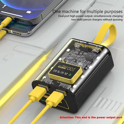 3x18650 Battery Charger Case - DIY 5V 2A Power Bank Box with Dual USB Output & LED Night Light