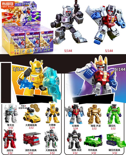 Original Blokees DIY Transformation Building Blocks – Optimus Prime, Megatron & Bumblebee Movable Figures Blind Box Kids Toy Collection