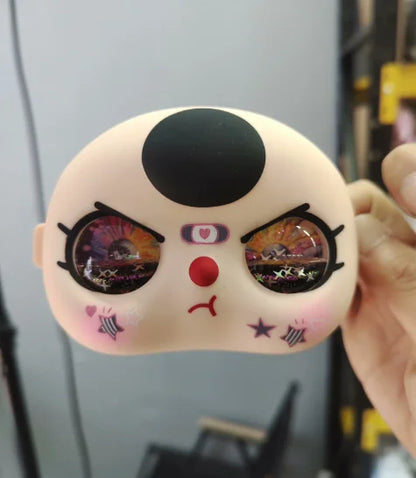 In-Stock 400% Baby Three Vinyl Faces — High-Quality Handmade Angry Expression Replacement Accessory for Dolls