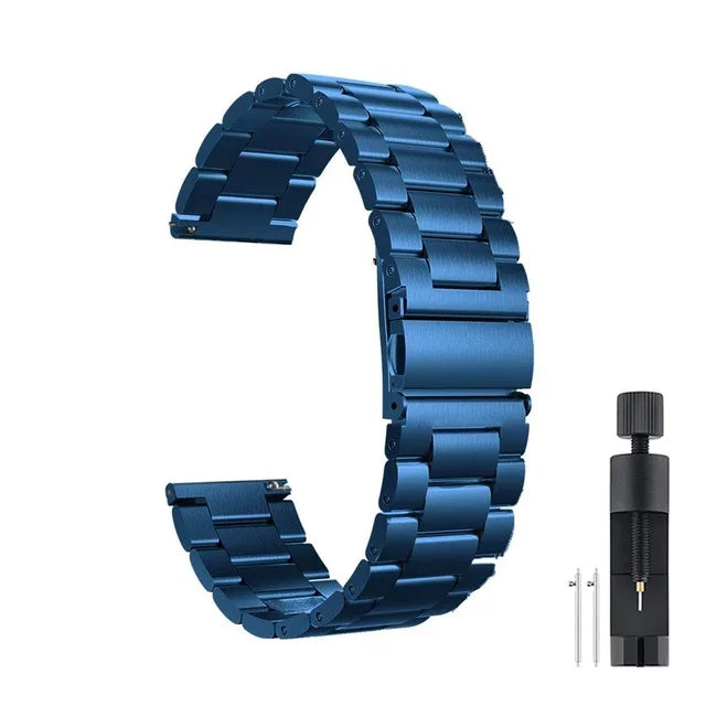 22mm/20mm Metal Watch Strap – Compatible with Garmin Vivoactive 3/4/5, Forerunner 245/645/745/965, Venu 2/3, SQ2 Music