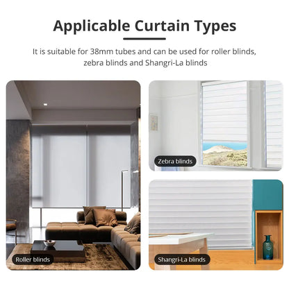 Zemismart Matter Smart Roller Shade Blinds – Motor with Built-in Battery, 38mm Tube, Compatible with HomeKit, Google Home, SmartThings App
