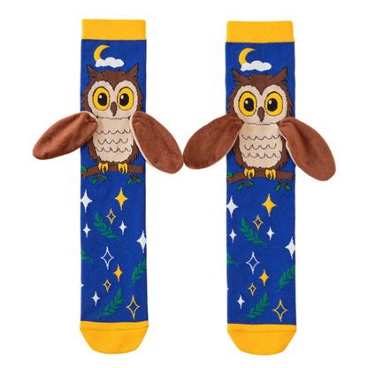 Cute Cartoon Penguin & Koala Knee-High Socks – Breathable 3D Long No-Heel Socks for Kids