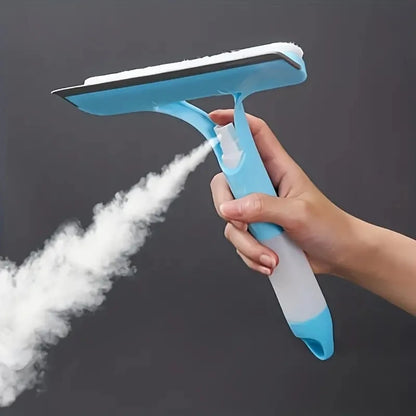 3-in-1 Multi-Function Glass Cleaner – Household Mirror Scraper with Watering Can & Window Scraper Tool