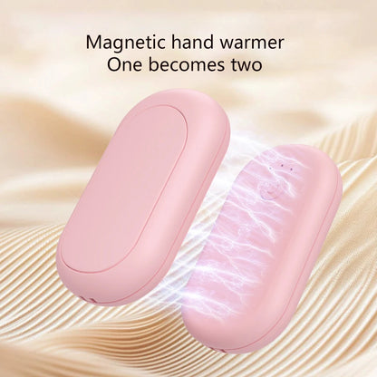 2-in-1 Magnetic Hand Warmer - Portable Mini Pocket Heater with 3 Adjustable Temperature Settings