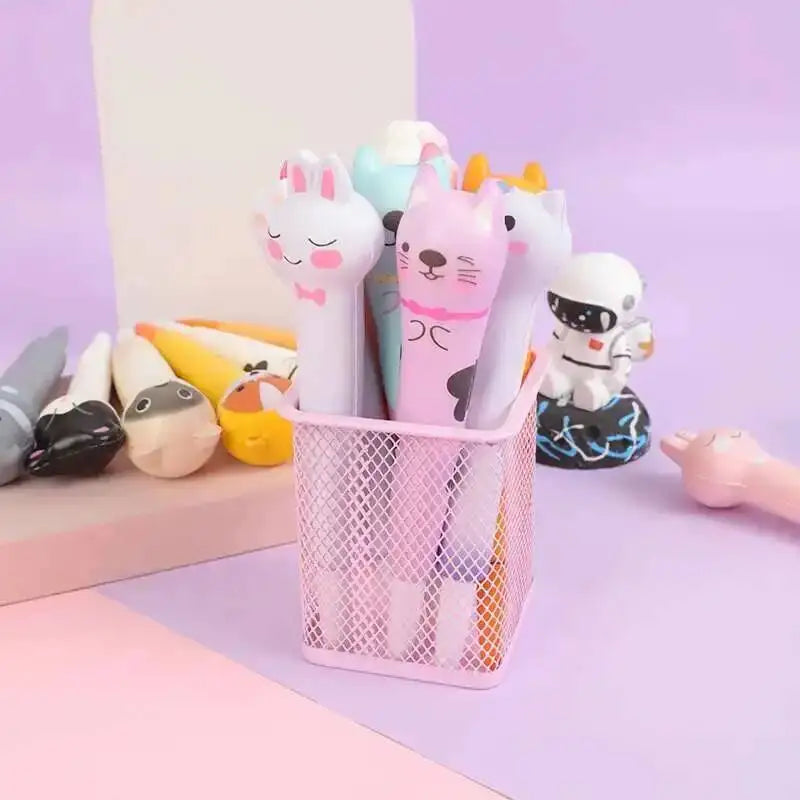 Lytwtw’s Cute Kawaii Soft Gel Pen – Creative Cartoon Stress Relief Pen for School and Office Supplies