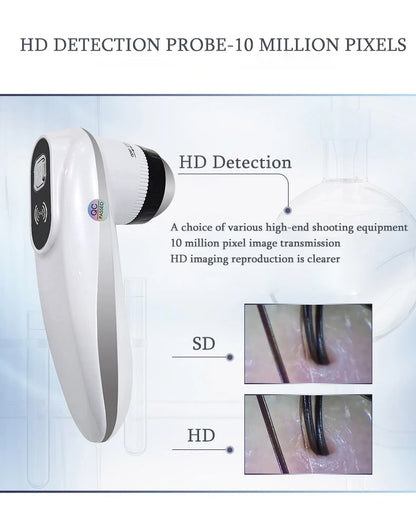 WiFi HD 5G Scalp, Skin & Hair Follicle Detector – 50X/200X Rechargeable UV Skin Analyzer Magnifier