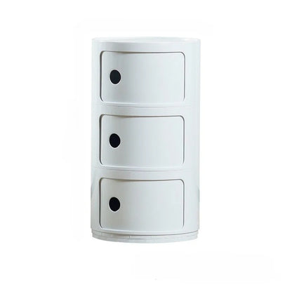 Nordic Round Bedside Table – Mini 2/3/4/5 Layer Cute Storage Cabinet, Creative Living Room & Bedroom Furniture