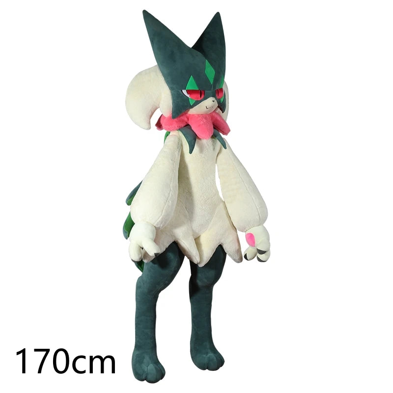 170cm Meowscarada Plush Doll — Pokemon Crystal Velvet Throw Pillow, Room Decor Anime Plush, Birthday & Christmas Gift