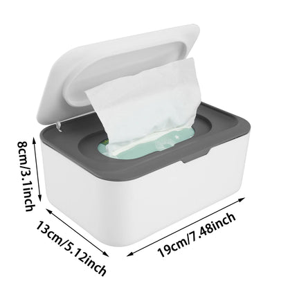 Portable Wet Tissue Box Dispenser with Lid – Dustproof Napkin & Tissue Holder for Baby, Car, and Home Use