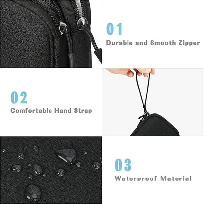 Waterproof Travel Cable Organizer Bag – Portable Double-Layer Storage Pouch for Cables & Chargers