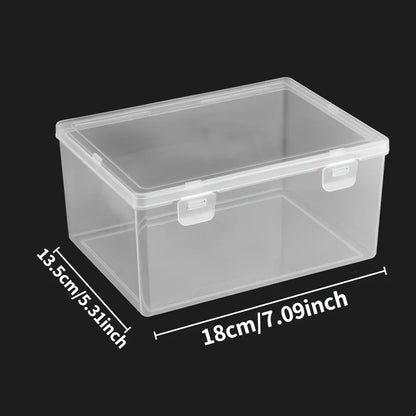 Large Clear Plastic Storage Box – Stackable Organizer for Office, Home, or School Supplies