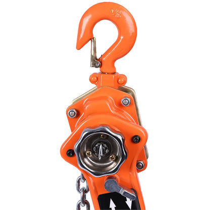 Orange 3T/3000kg Chain Block Hoist – Ratchet Lever Pulley Lifting System, 3m Length