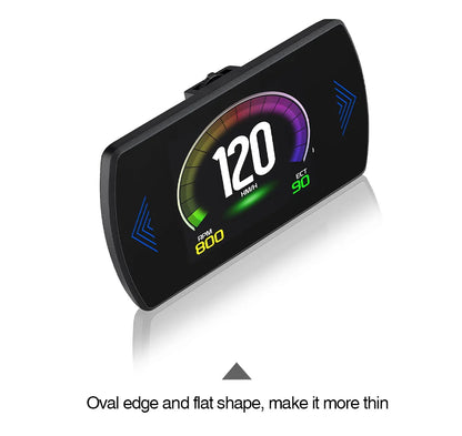 P12 Car OBD2 Head-Up Display — Dual System HUD, Smart Digital Meter for Speed, Fuel, Fault Codes & Driving Data